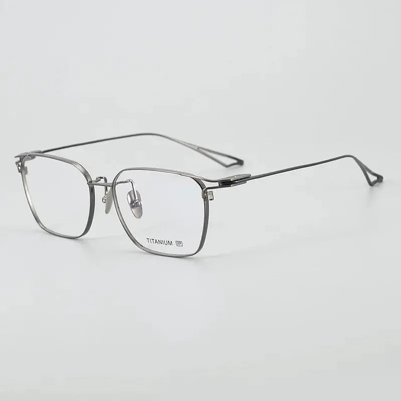 Unisex Square Full Rim Titanium Prescription Glasses 9497 — view 6 | Rx Spectacle