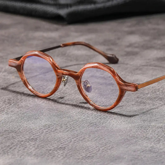 Unisex Round Full Rim Titanium Prescription Glasses 326071 — view 1 | Rx Spectacle