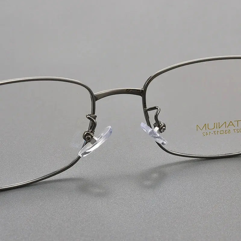 Men's Square Full Rim Titanium Prescription Glasses Y8027 — view 4 | Rx Spectacle