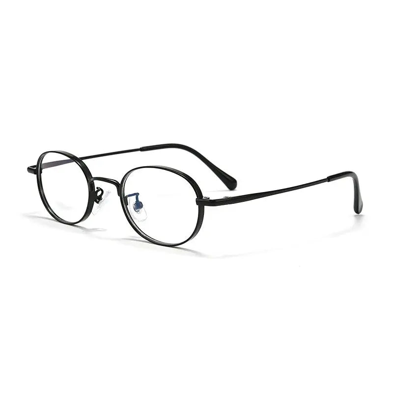 Women's Oval Full Rim Titanium Prescription Glasses 744480 — view 3 | Rx Spectacle