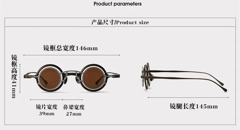 Unisex Round Full Rim Titanium Clip-On Prescription Glasses 495976 — view 6 | Rx Spectacle