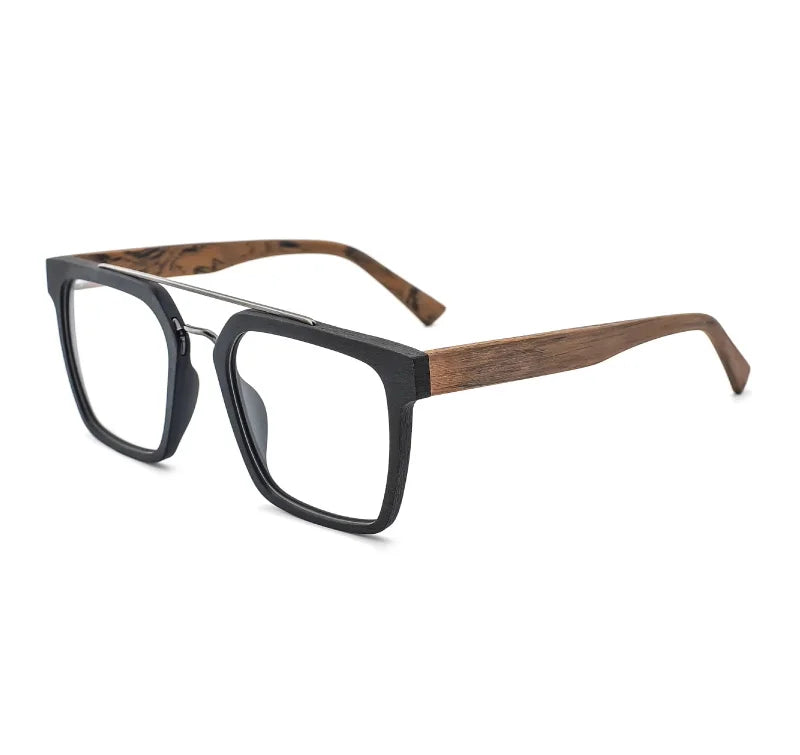 Unisex Square Full Rim Titanium Double Bridge Prescription Glasses 700600 — view 3 | Rx Spectacle