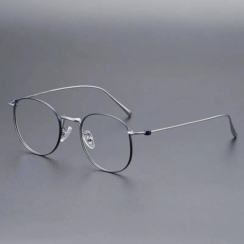 Women's Round Full Rim Titanium Prescription Glasses 45110 — view 3 | Rx Spectacle