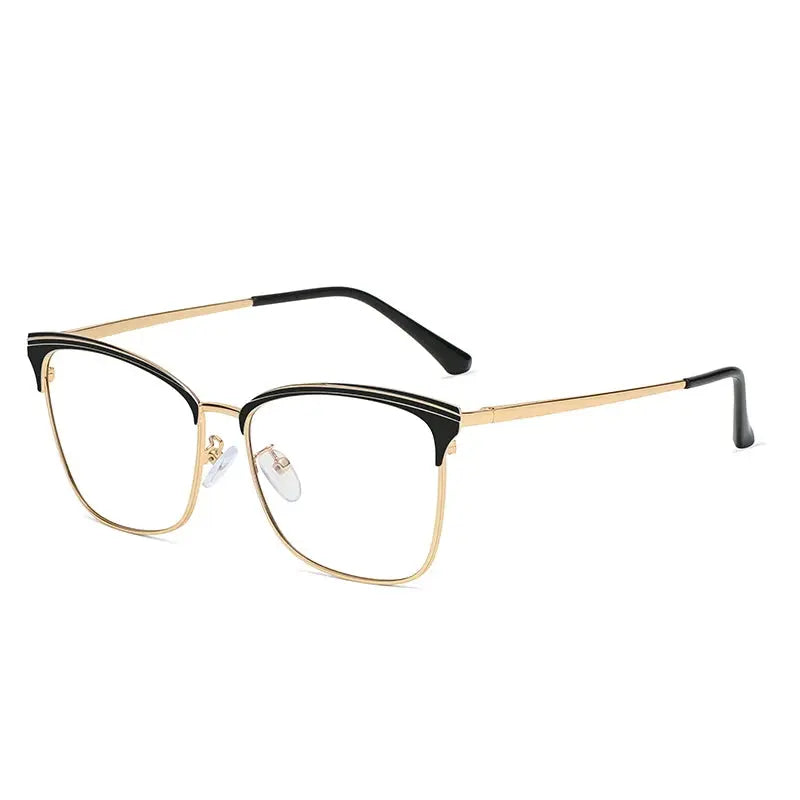 Women's Cat Eye Full Rim Alloy Prescription Glasses 95801 — view 6 | Rx Spectacle