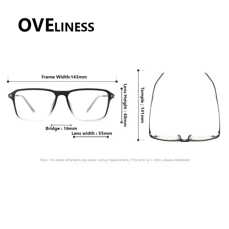 Unisex Square Full Rim Titanium Prescription Glasses 92351 — view 2 | Rx Spectacle