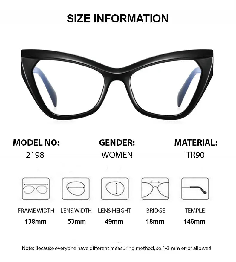 Women's Cat Eye Full Rim Titanium Prescription Glasses 312198 — view 2 | Rx Spectacle