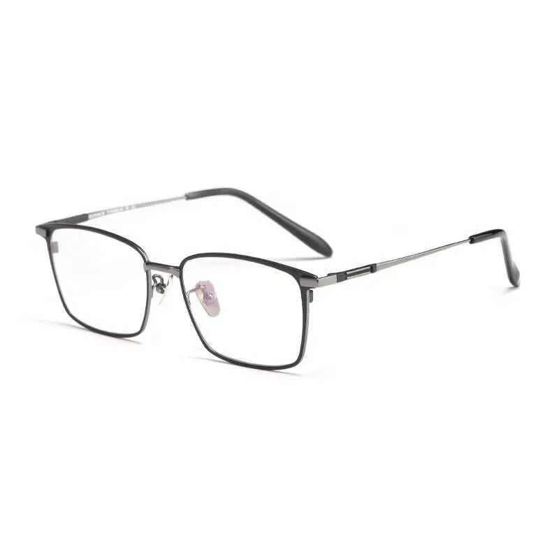 Unisex Square Full Rim Titanium Prescription Glasses L1831 — view 7 | Rx Spectacle