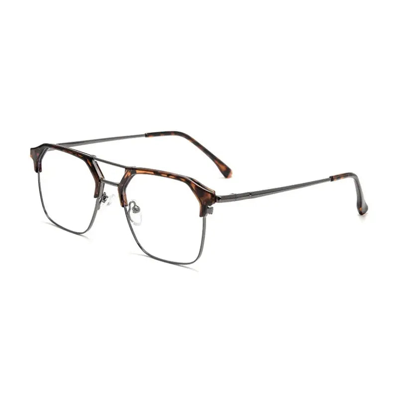 Unisex Square Full Rim TR90 Double Bridge Prescription Glasses 680874 — view 5 | Rx Spectacle