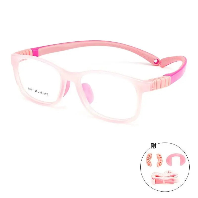 Unisex Square Full Rim TR90 Screwless Prescription Glasses 901et — view 4 | Rx Spectacle