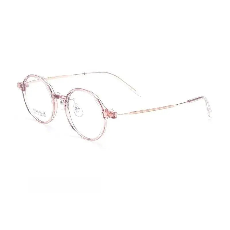 Unisex Round Full Rim Titanium Prescription Glasses 16101x — view 9 | Rx Spectacle