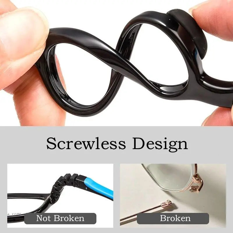 Unisex Square Full Rim TR90 Screwless Prescription Glasses 901et — view 11 | Rx Spectacle
