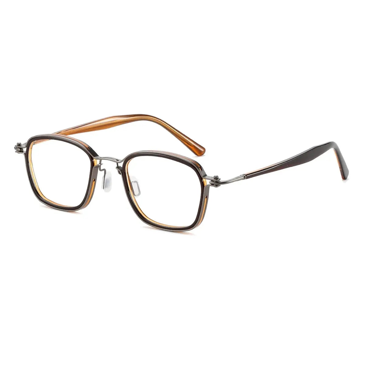 Men's Square Full Rim Titanium Prescription Glasses 586100 — view 5 | Rx Spectacle