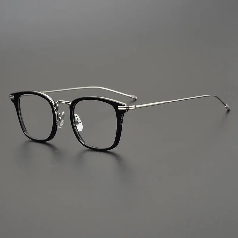 Unisex Square Full Rim Titanium Oversized Prescription Glasses 396905 — view 4 | Rx Spectacle