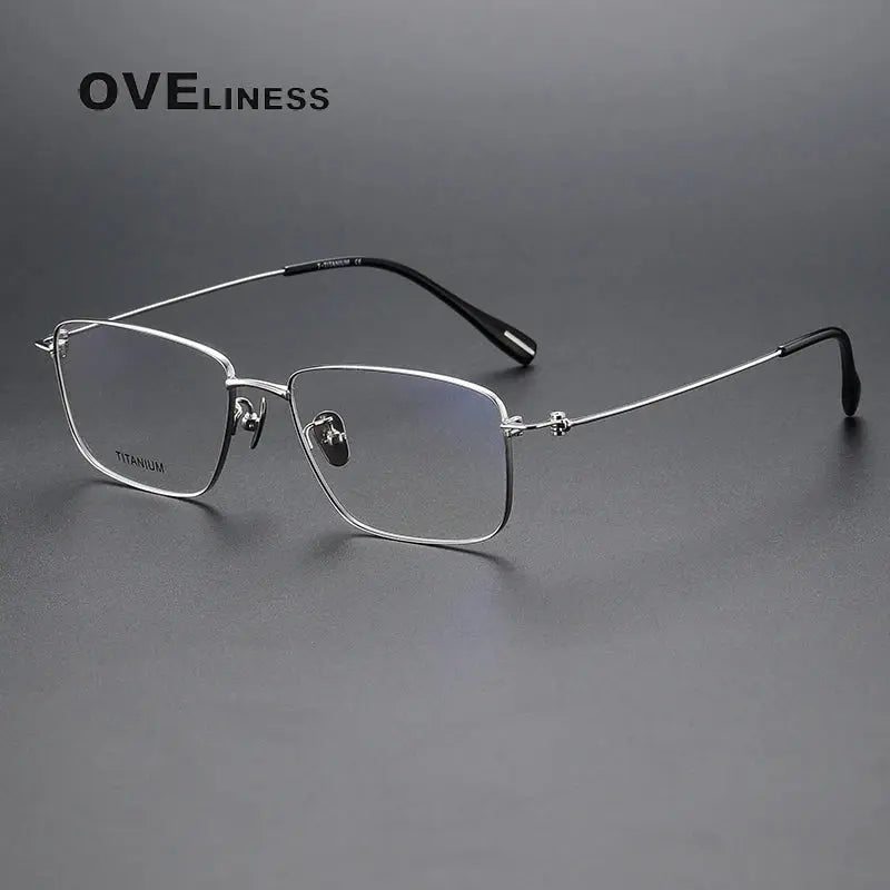 Unisex Polygon Full Rim Titanium Prescription Glasses 380916 — view 3 | Rx Spectacle