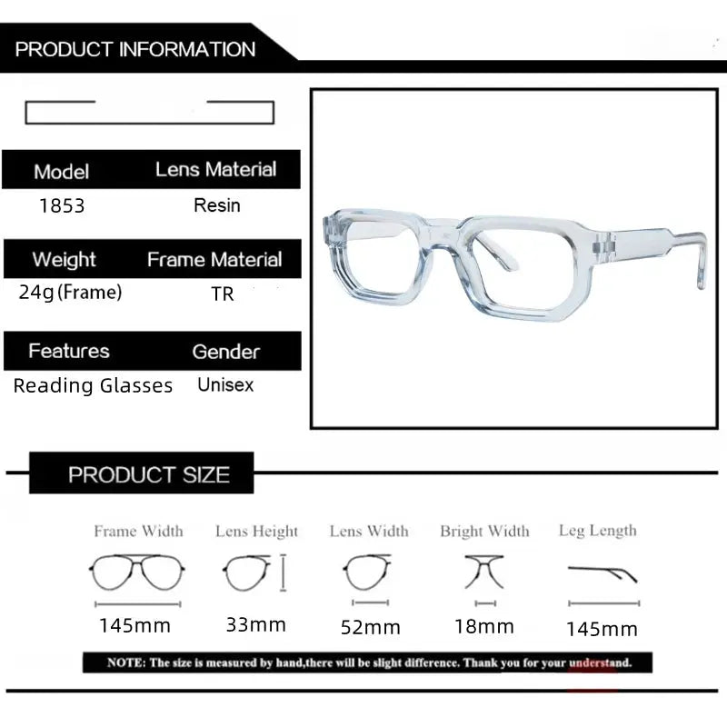 Unisex Square Full Rim TR90 Reading Glasses 71853 — view 2 | Rx Spectacle