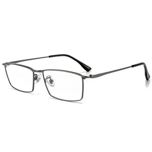 Women's Square Full Rim Titanium Prescription Glasses 85517 — view 1 | Rx Spectacle