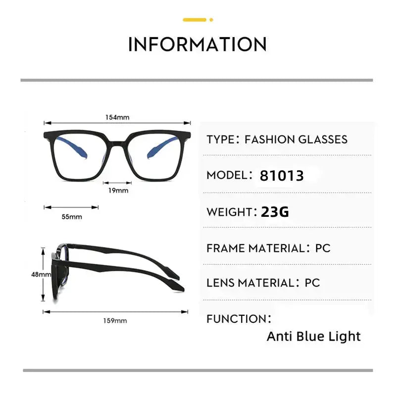 Unisex Square Full Rim Acetate Reading Glasses 81013 — view 5 | Rx Spectacle