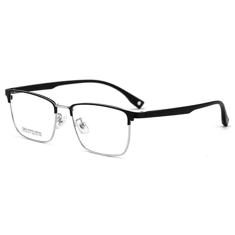 Men's Square Full Rim Titanium Prescription Glasses K9111 — view 2 | Rx Spectacle