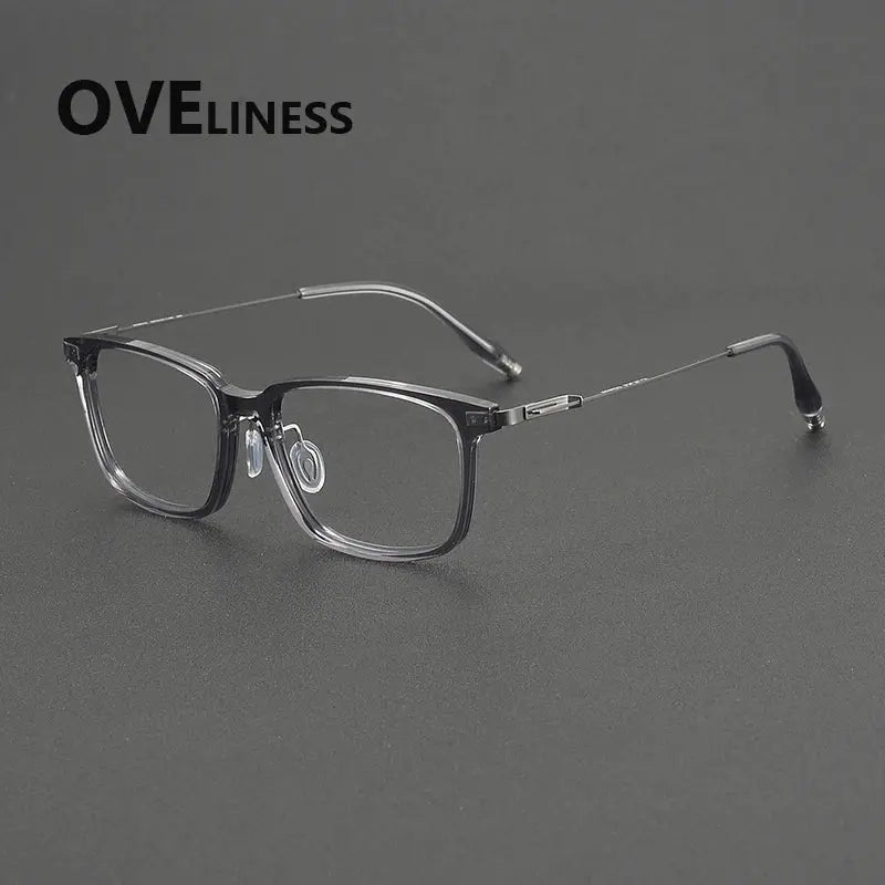 Unisex Square Full Rim Titanium Prescription Glasses 202510 — view 4 | Rx Spectacle