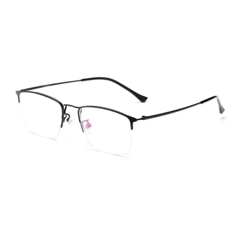 Women's Square Semi-Rimless Titanium Prescription Glasses 801700 — view 4 | Rx Spectacle