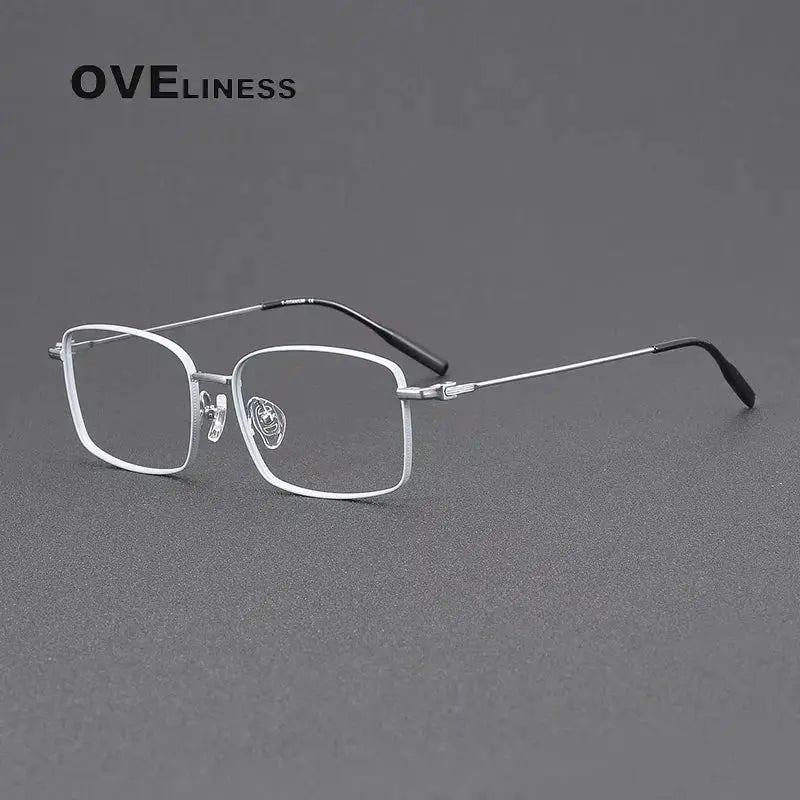 Unisex Polygon Full Rim Titanium Prescription Glasses 9281023 — view 4 | Rx Spectacle