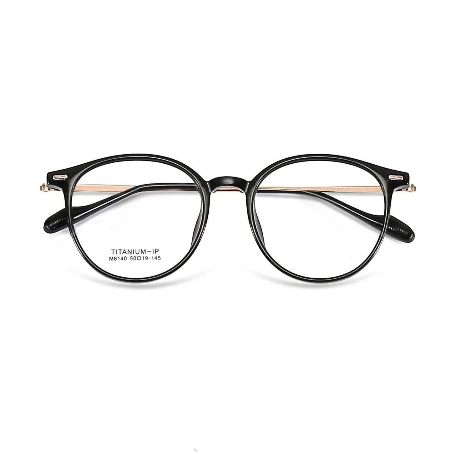 Men's Round Full Rim Titanium Prescription Glasses M8140 — view 7 | Rx Spectacle