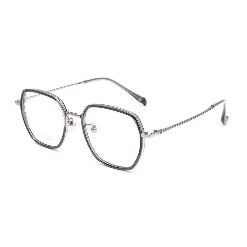 Unisex Polygon Full Rim Titanium Prescription Glasses H2230h — view 3 | Rx Spectacle