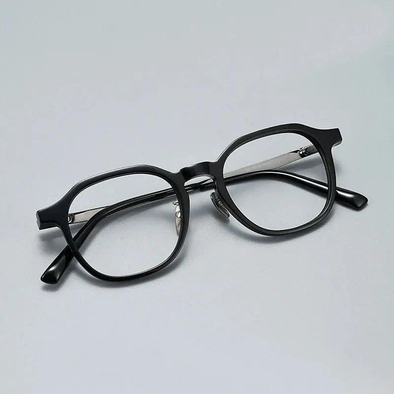 Unisex Square Full Rim Titanium Prescription Glasses 396574 — view 1 | Rx Spectacle