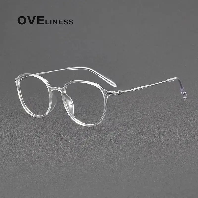 Women's Oval Full Rim Titanium Prescription Glasses 88666 — view 8 | Rx Spectacle