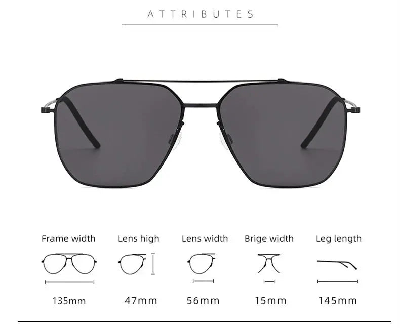 Women's Square Full Rim Titanium Double Bridge Prescription Glasses 398804 — view 2 | Rx Spectacle