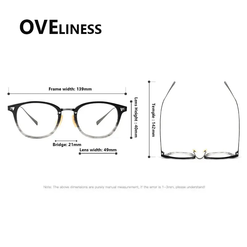 Women's Oval Full Rim Titanium Prescription Glasses 84548 — view 2 | Rx Spectacle