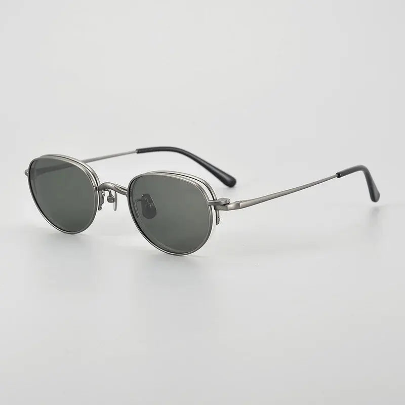 Women's Oval Full Rim Titanium Clip-On Prescription Glasses 884447 — view 4 | Rx Spectacle