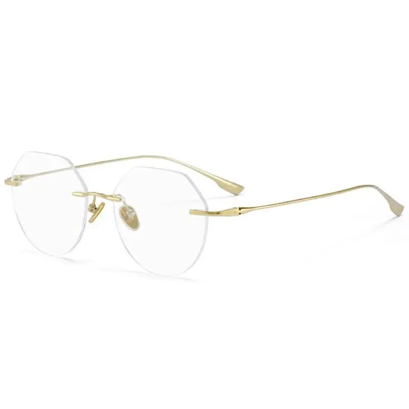 Men's Rimless Titanium Prescription Glasses 121214 — view 3 | Rx Spectacle