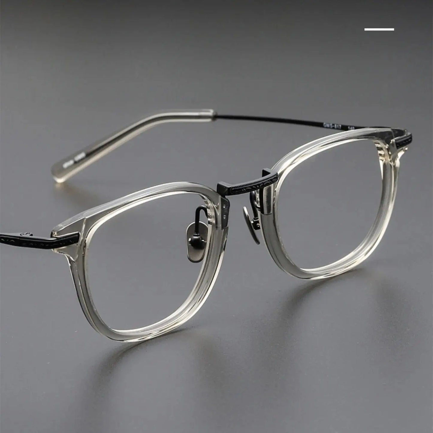 Unisex Square Full Rim Titanium Prescription Glasses G817 — view 6 | Rx Spectacle