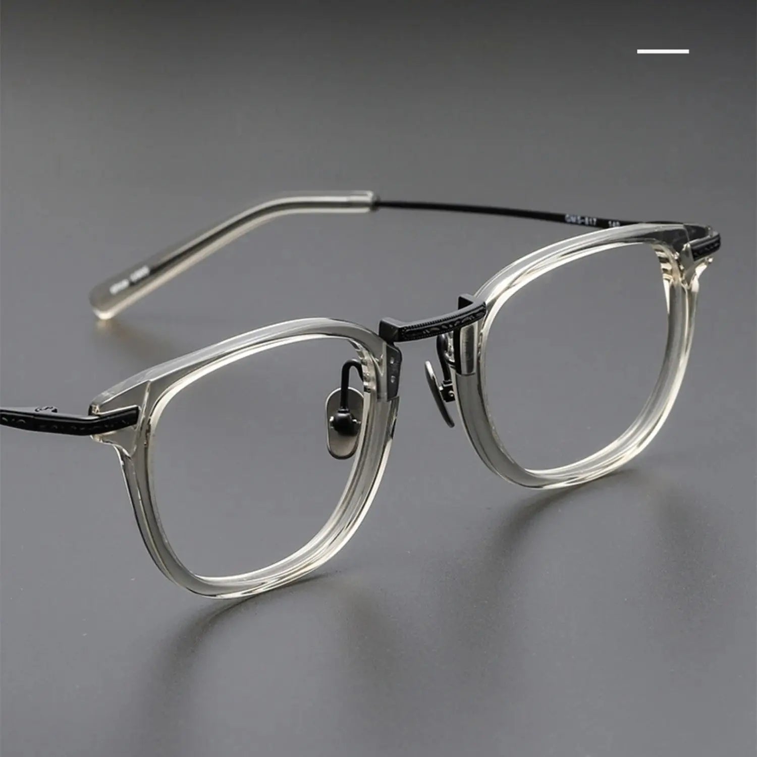 Unisex Square Full Rim Titanium Prescription Glasses G817 — view 6 | Rx Spectacle