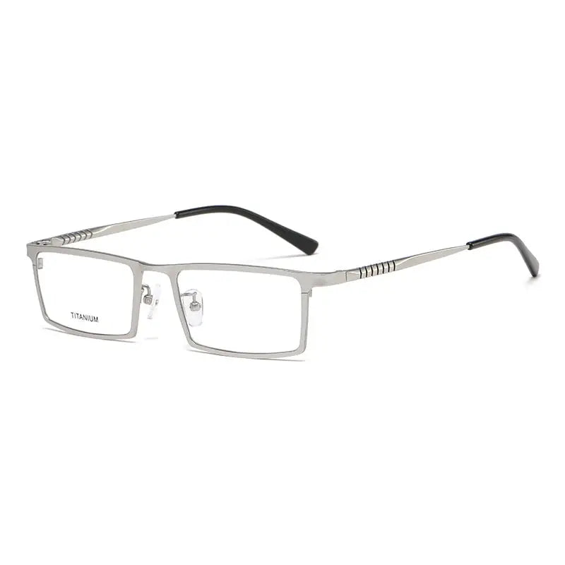 Men's Square Full Rim Titanium Prescription Glasses P8808 — view 10 | Rx Spectacle