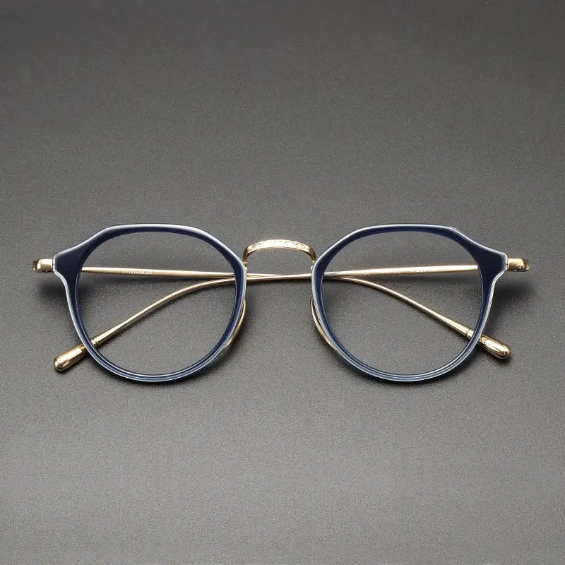 Unisex Round Full Rim Titanium Prescription Glasses 361113 — view 5 | Rx Spectacle