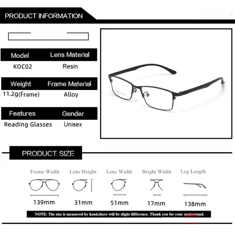 Unisex Browline Full Rim Alloy Prescription Glasses 619474 — view 2 | Rx Spectacle