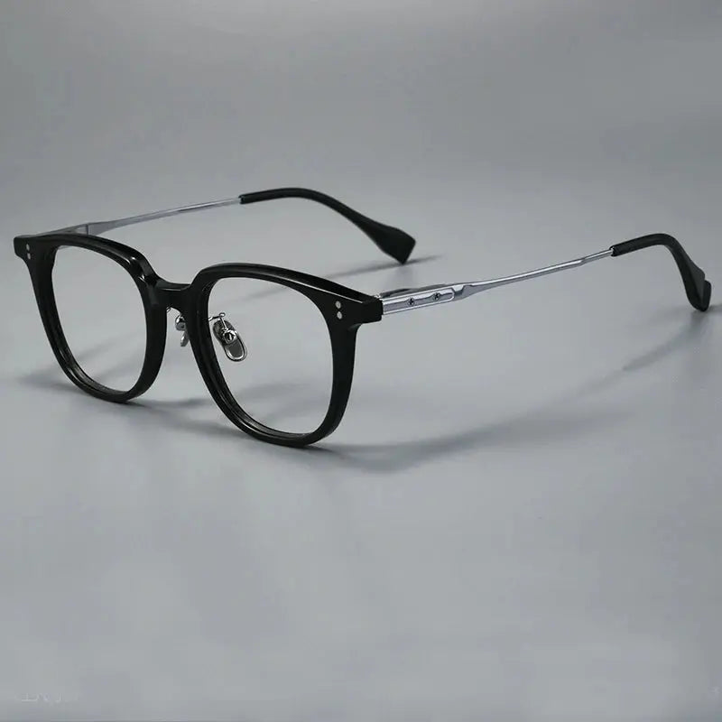 Unisex Square Full Rim Titanium Prescription Glasses 368150 — view 6 | Rx Spectacle