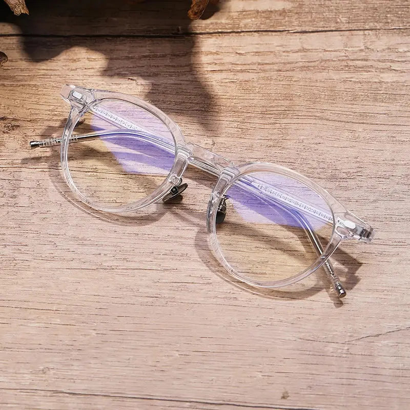 Unisex Round Full Rim Acetate Prescription Glasses 41803 — view 6 | Rx Spectacle