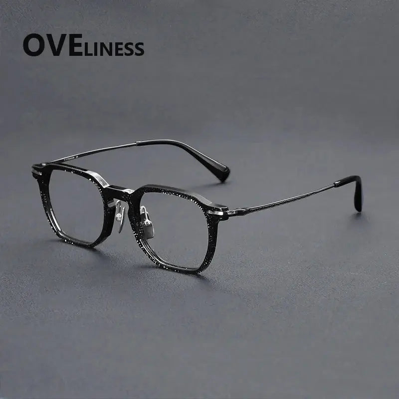 Unisex Square Full Rim Titanium Prescription Glasses 926024 — view 5 | Rx Spectacle