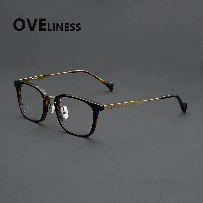 Unisex Square Full Rim Titanium Oversized Prescription Glasses 926016 — view 7 | Rx Spectacle