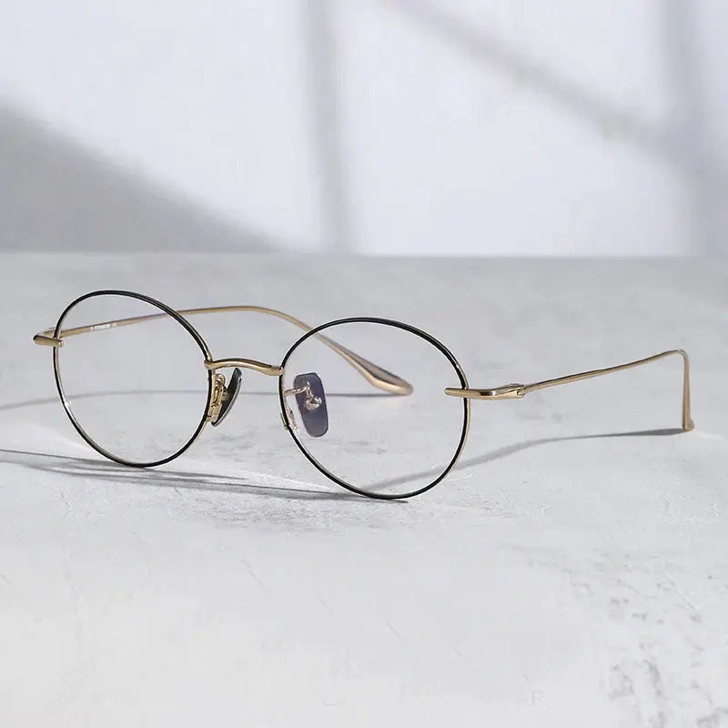 Women's Oval Full Rim Titanium Prescription Glasses 844158 — view 1 | Rx Spectacle