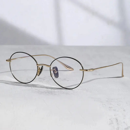 Women's Oval Full Rim Titanium Prescription Glasses 844158 — view 1 | Rx Spectacle