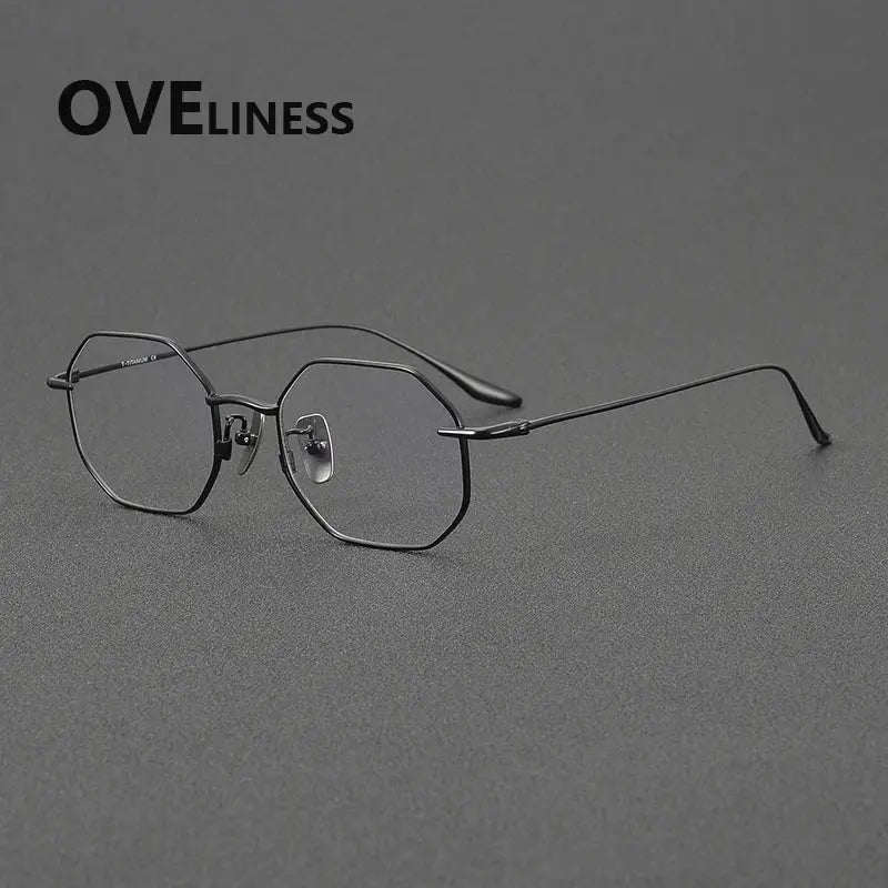 Women's Square Full Rim Titanium Prescription Glasses 62174 — view 3 | Rx Spectacle