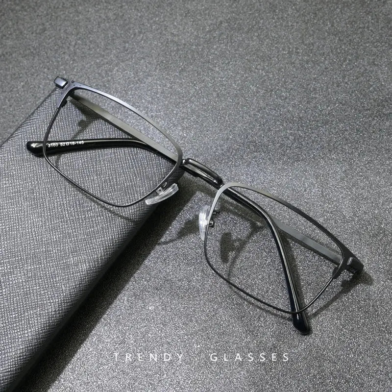 Unisex Square Full Rim Alloy Reading Glasses 3160 — view 1 | Rx Spectacle