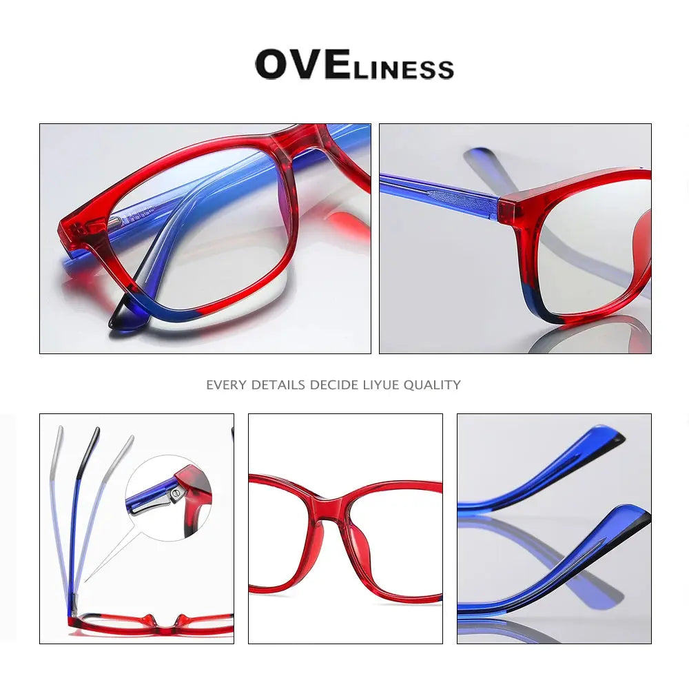 Unisex Square Full Rim Titanium Prescription Glasses 20206 — view 4 | Rx Spectacle