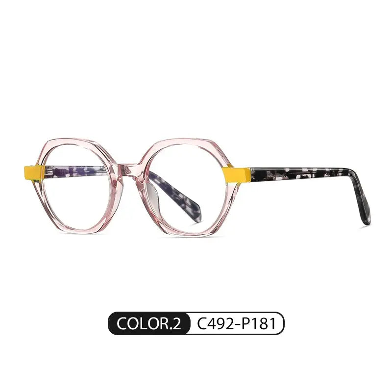 Women's Polygon Full Rim Acetate Prescription Glasses 8825 — view 7 | Rx Spectacle