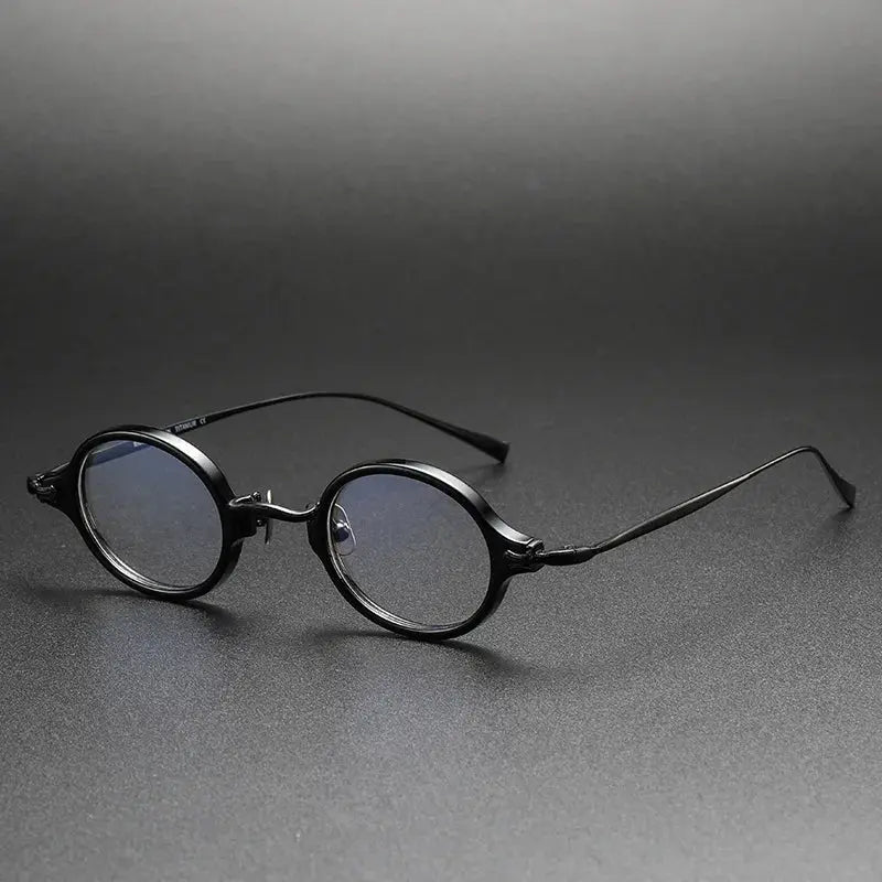 Women's Round Full Rim Titanium Prescription Glasses 722181 — view 3 | Rx Spectacle