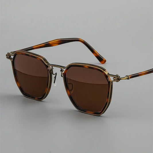 Men's Polygon Full Rim Titanium Oversized Prescription Glasses 58672 — view 1 | Rx Spectacle
